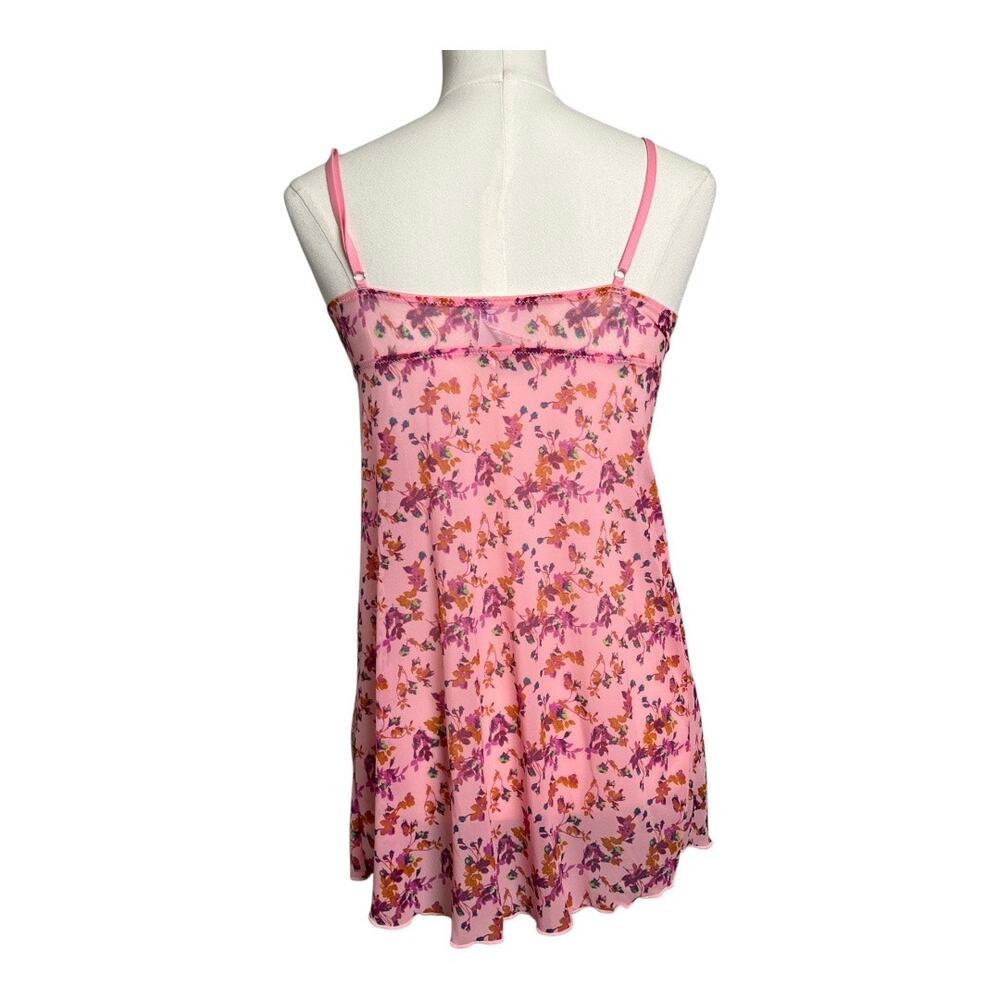 Out From Under Urban Outfitters Floral Pink Sheer Nightgown Babydoll Lingerie M - Picture 4 of 10